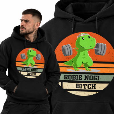 BLUZA Z KAPTUREM NA SIŁOWNIĘ  ROBIE NOGI